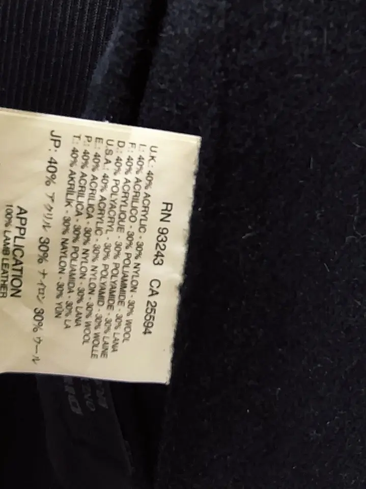 Abrigo Cruzado Peacoat Estilo Militar de Mezcla de Lana Diesel Talla L 6