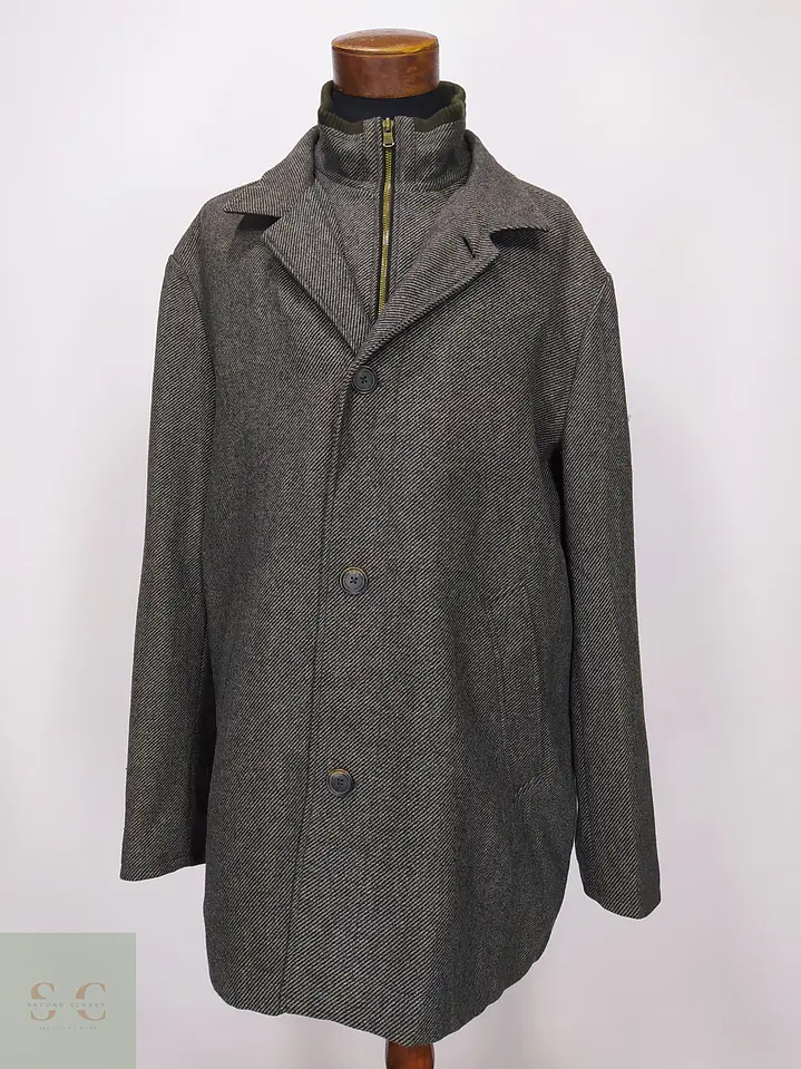 Abrigo 3/4 con Doble Cuello y Mezcla de Lana Joseph Abboud Talla 55 2