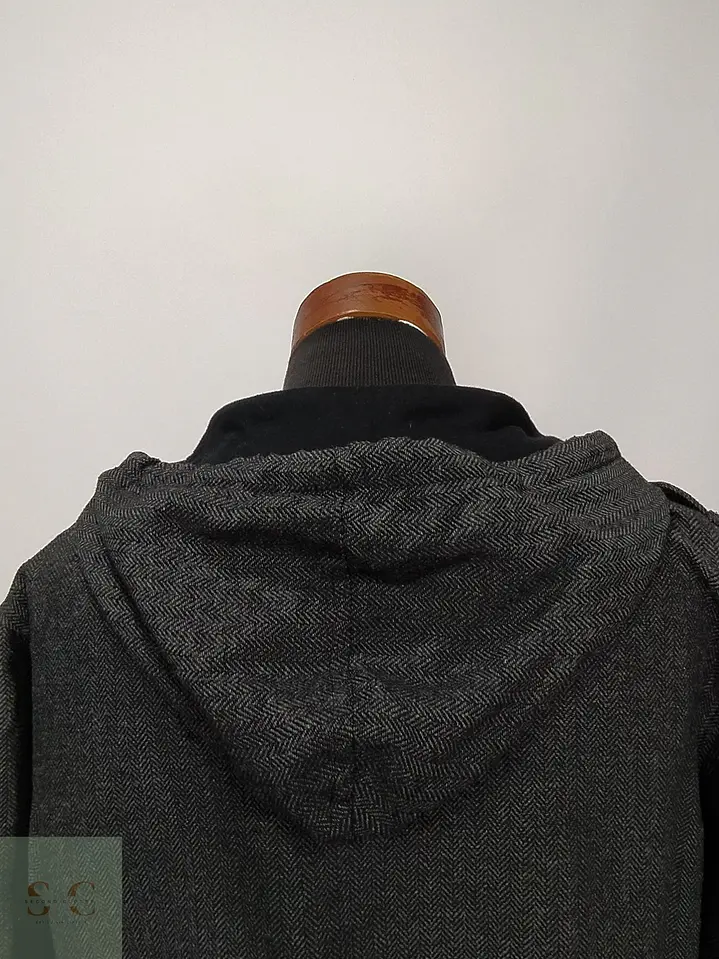 Chaqueta Bomber con Capucha en Tejido Espiga YAGO Talla L 7