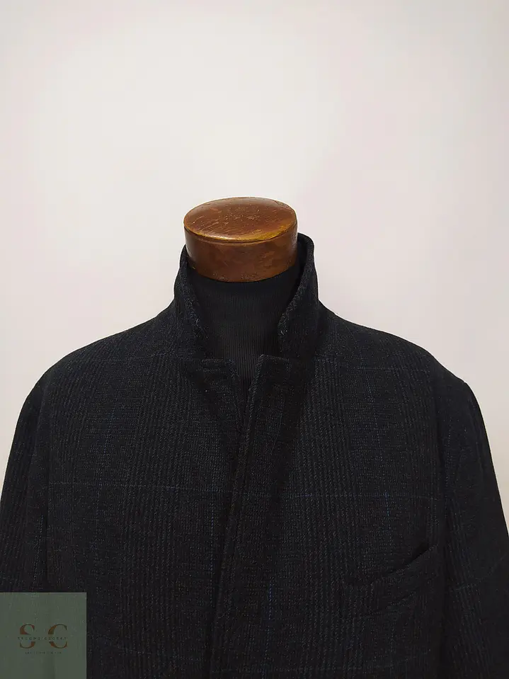 Abrigo Delgado de Mezcla de Lana Cuadro Ventana Goodfellow & Co Talla XL 3