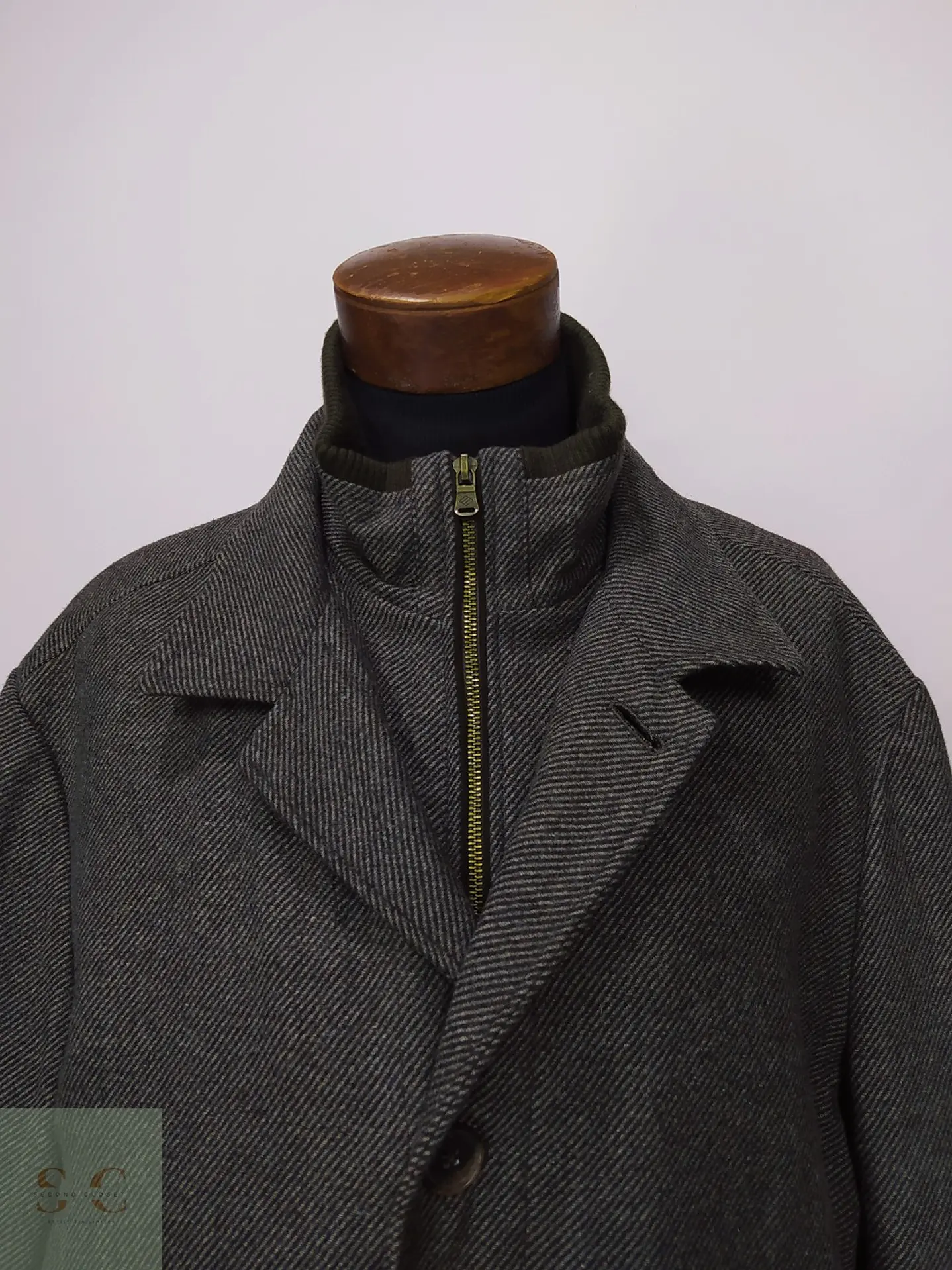Abrigo 3/4 con Doble Cuello y Mezcla de Lana Joseph Abboud Talla 55 5