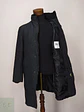 Abrigo Largo Plomo Estructurado con Cuello Alto Zara Talla SM - Miniatura 7