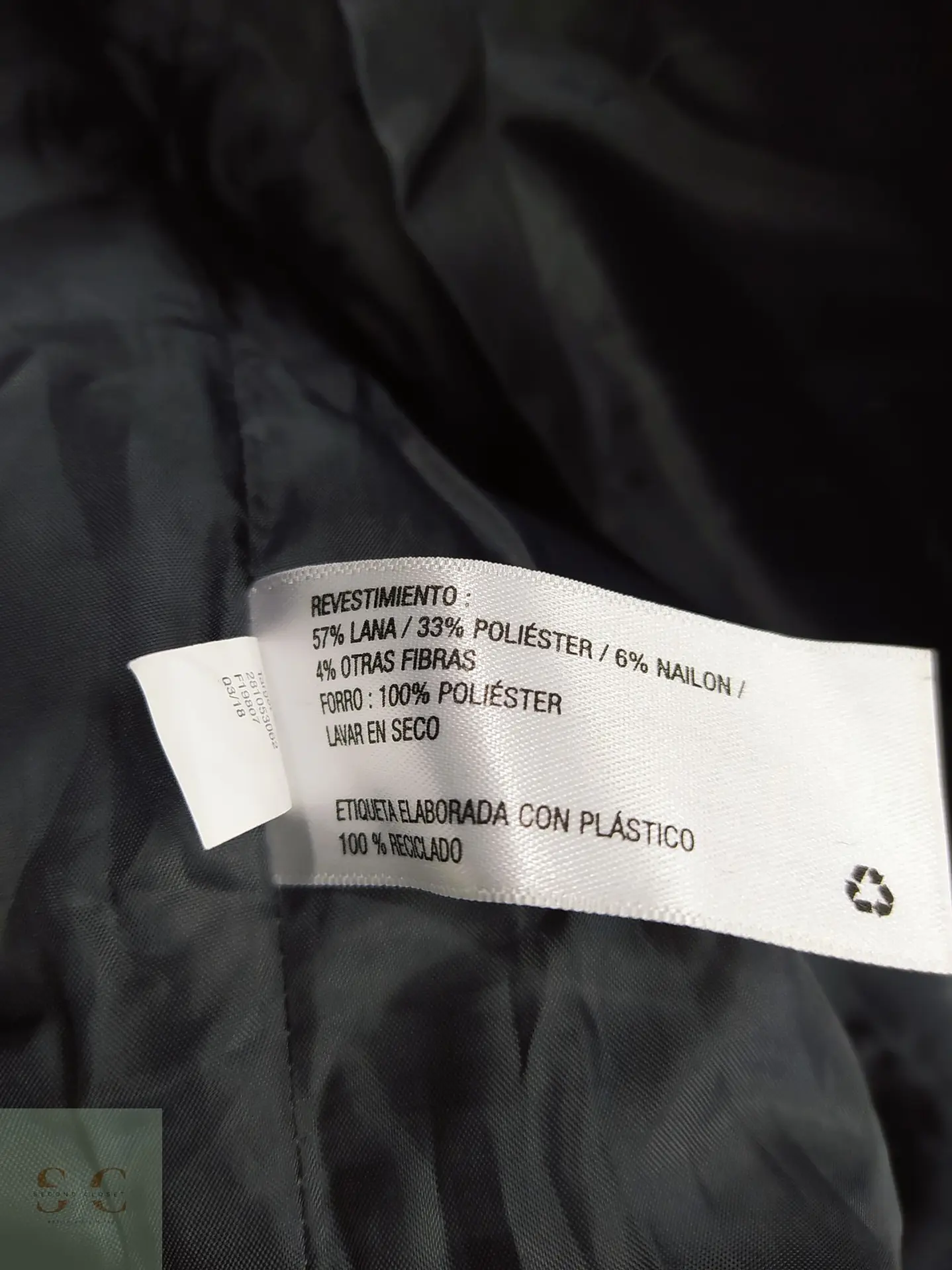 Abrigo Delgado de Mezcla de Lana Cuadro Ventana Goodfellow & Co Talla XL 6