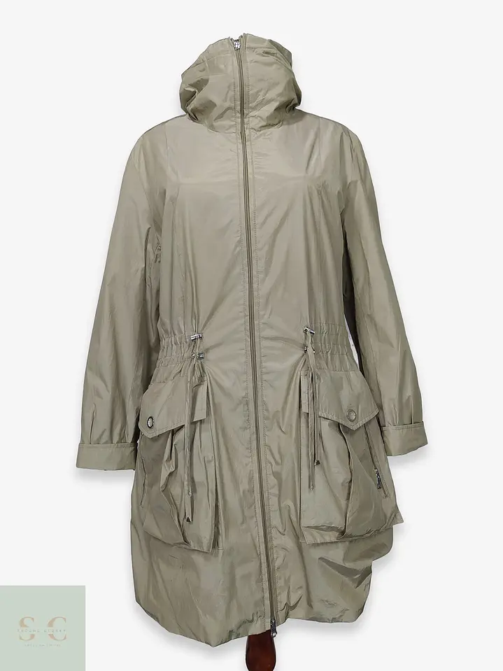 Trench Parka Beis Ajustable con Capucha Talla L 1