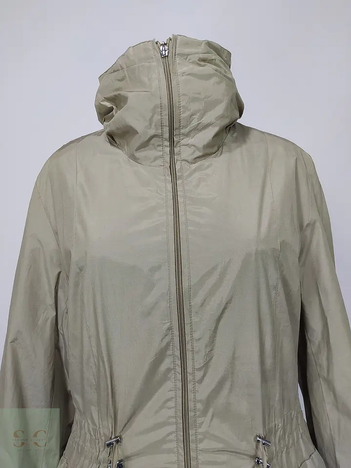 Trench Parka Beis Ajustable con Capucha Talla L 3