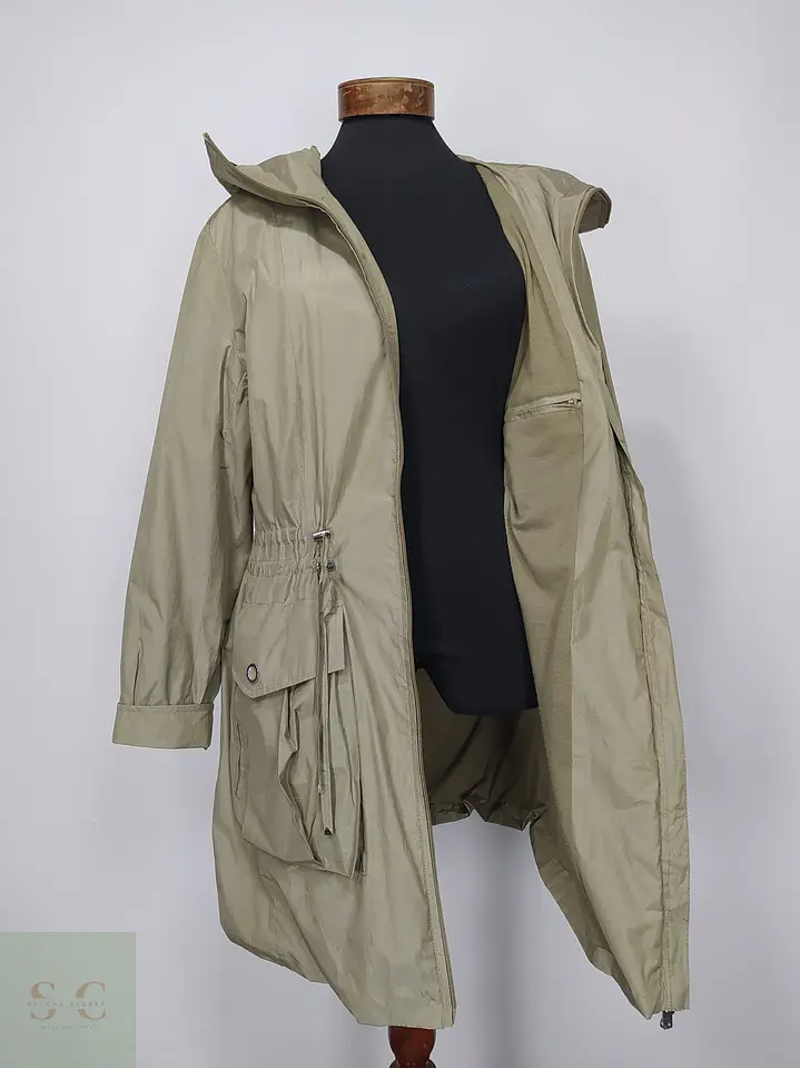 Trench Parka Beis Ajustable con Capucha Talla L 5