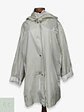 Trench Impermeable Blanco Perla Satinado con Capucha Thea Talla 2XL - Miniatura 1