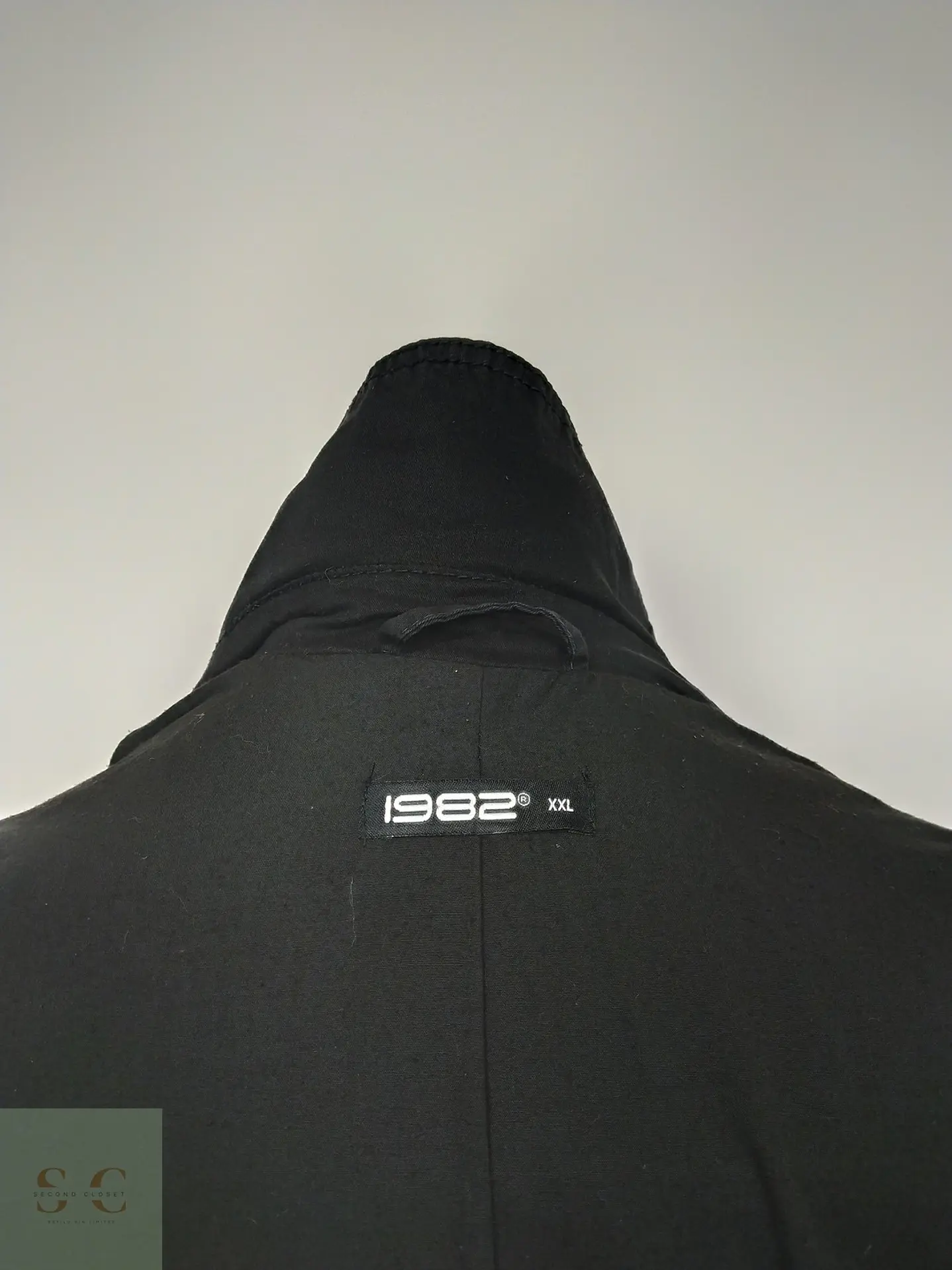 Trench Clásico Negro Doble Botonadura 1982 Talla L 9