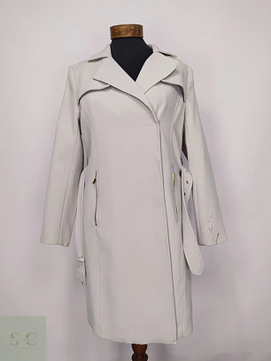 Trench Clásico Blanco Perla H&M Talla S