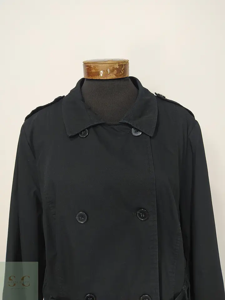 Trench Cruzado Negro bpc Bonprix Collection Talla XL 3