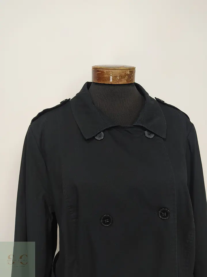 Trench Cruzado Negro bpc Bonprix Collection Talla XL 4
