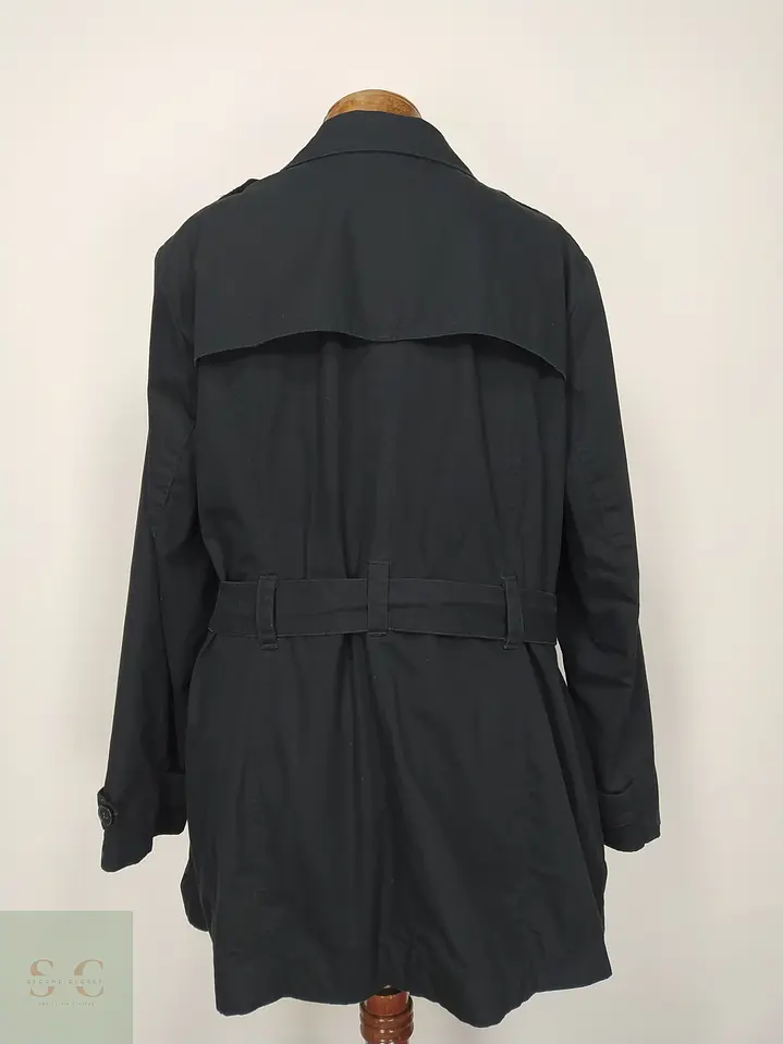 Trench Cruzado Negro bpc Bonprix Collection Talla XL 7