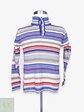 Suéter a Rayas Multicolor en 100% Lana con Cuello Alto y Botones Talla S - Miniatura 1