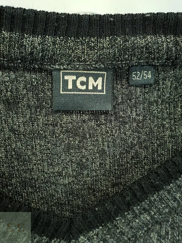 Suéter de Lana Merino con Diseño a Franjas y Escote en V TCM Talla LXL 3