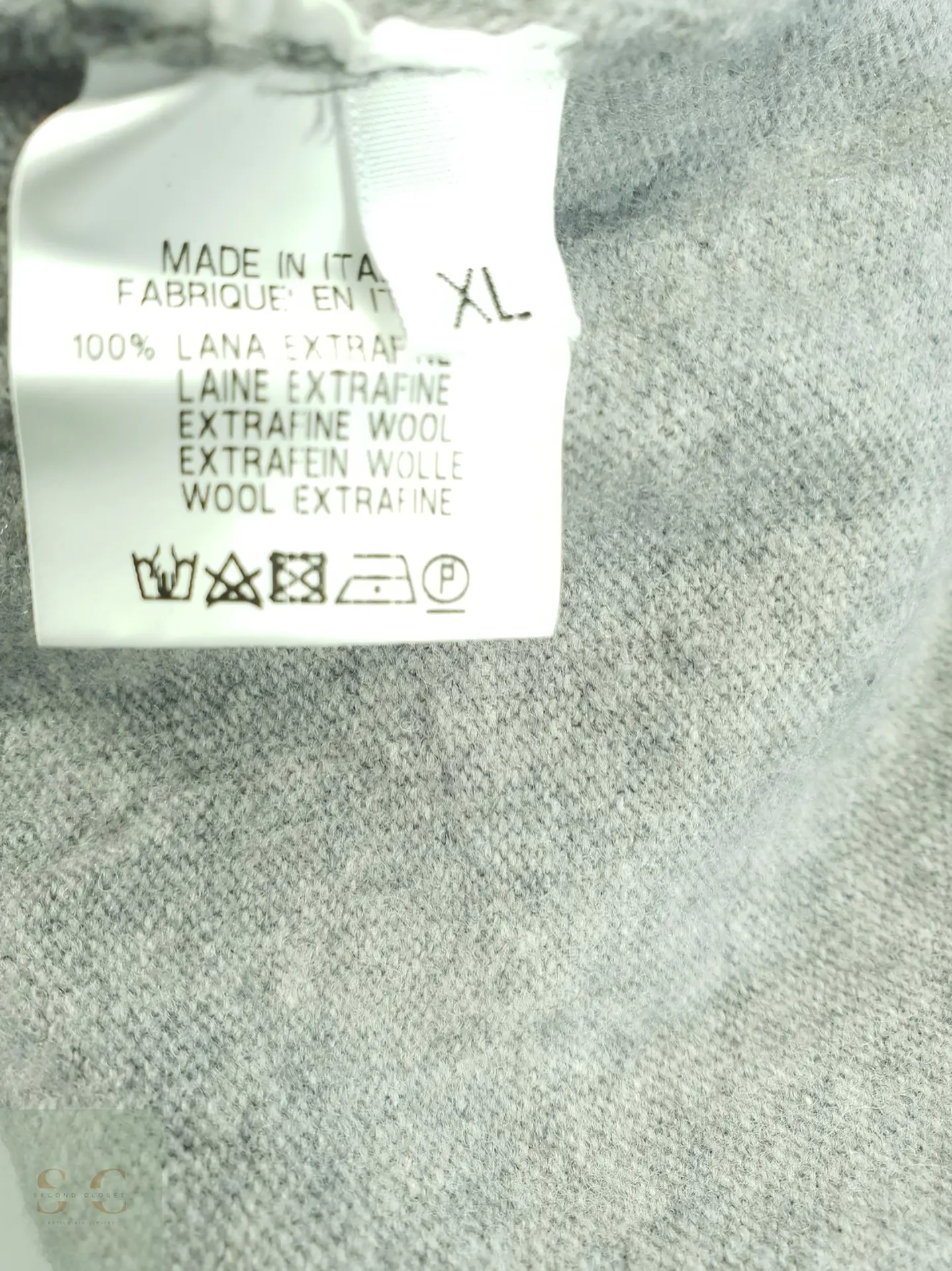 Suéter Cuello Redondo de Lana Extrafina Rinascente Collection Made in Italy Talla ML 4