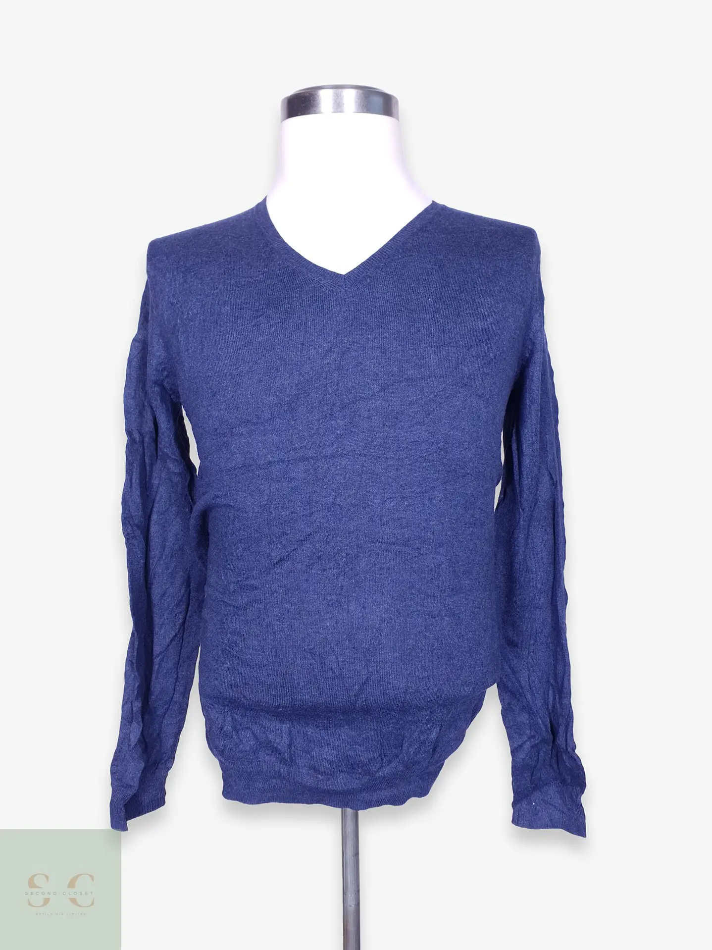 Suéter Cuello en V Azul Marino Celio Talla ML 1
