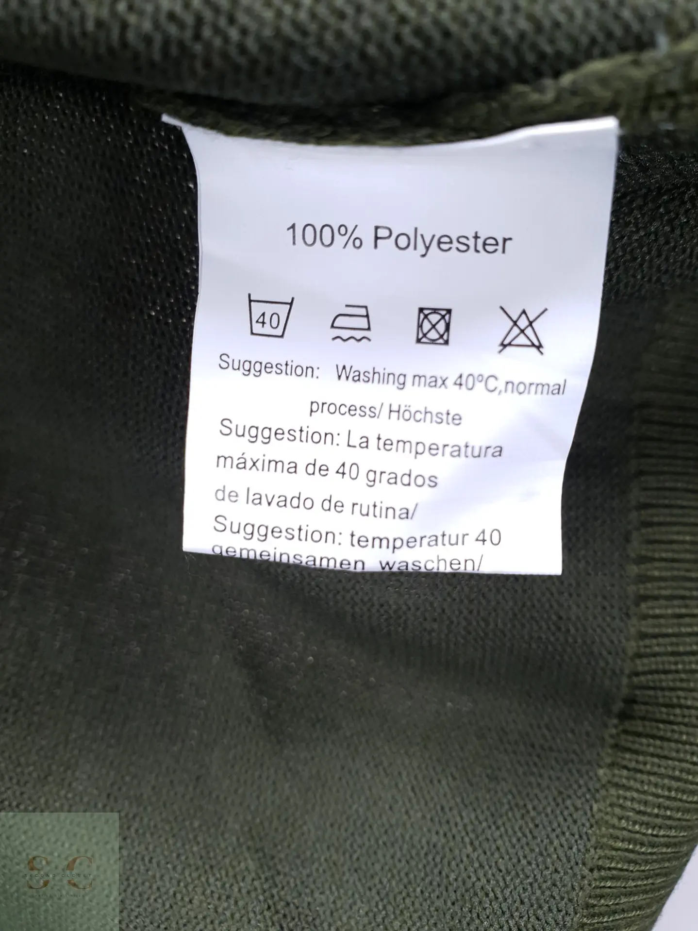 Suéter Estilo Henley Verde Olivo Coofandy Talla LXL 4