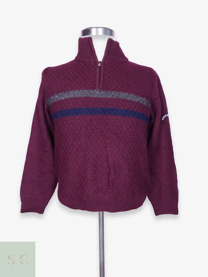 Suéter de Punto con Media Cremallera Ocean Sport Made in Italy Talla L 1