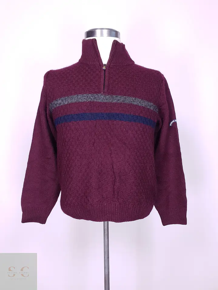 Suéter de Punto con Media Cremallera Ocean Sport Made in Italy Talla L 2