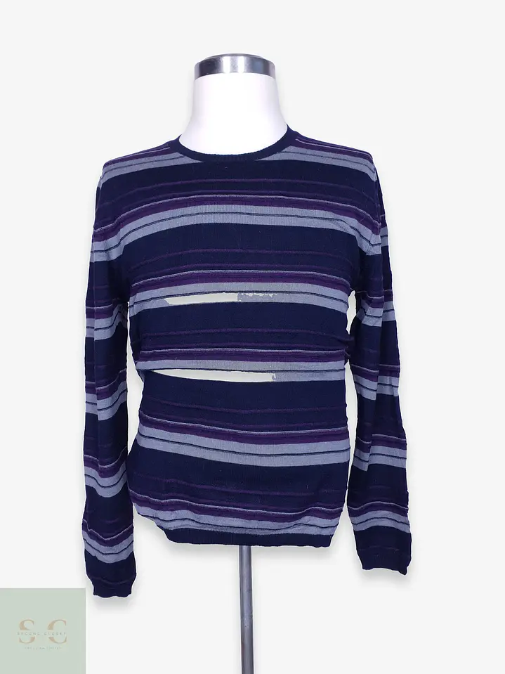 Suéter a Rayas en Pura Lana ETRO Milano Made in Italy Talla ML 1