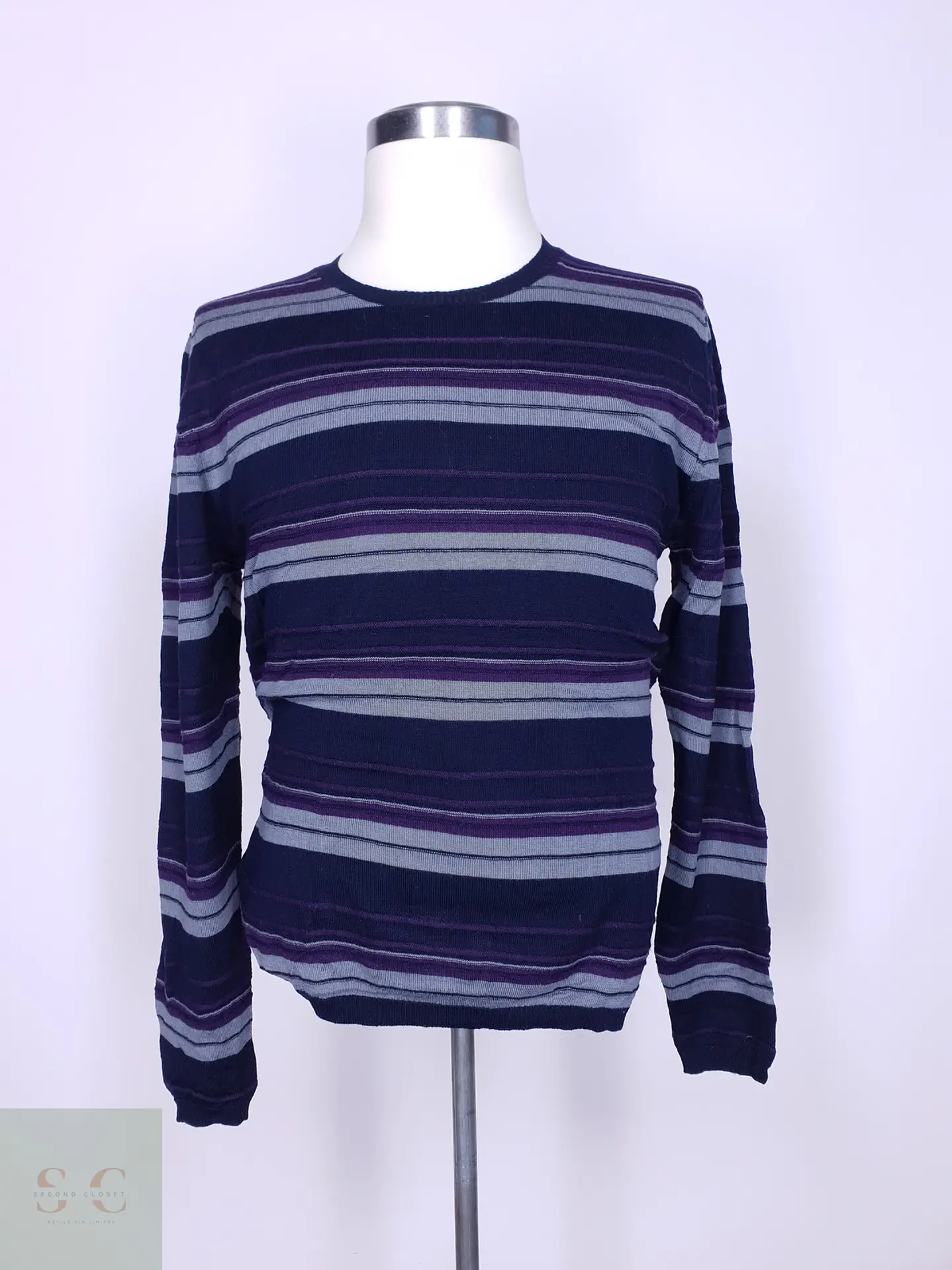 Suéter a Rayas en Pura Lana ETRO Milano Made in Italy Talla ML 2