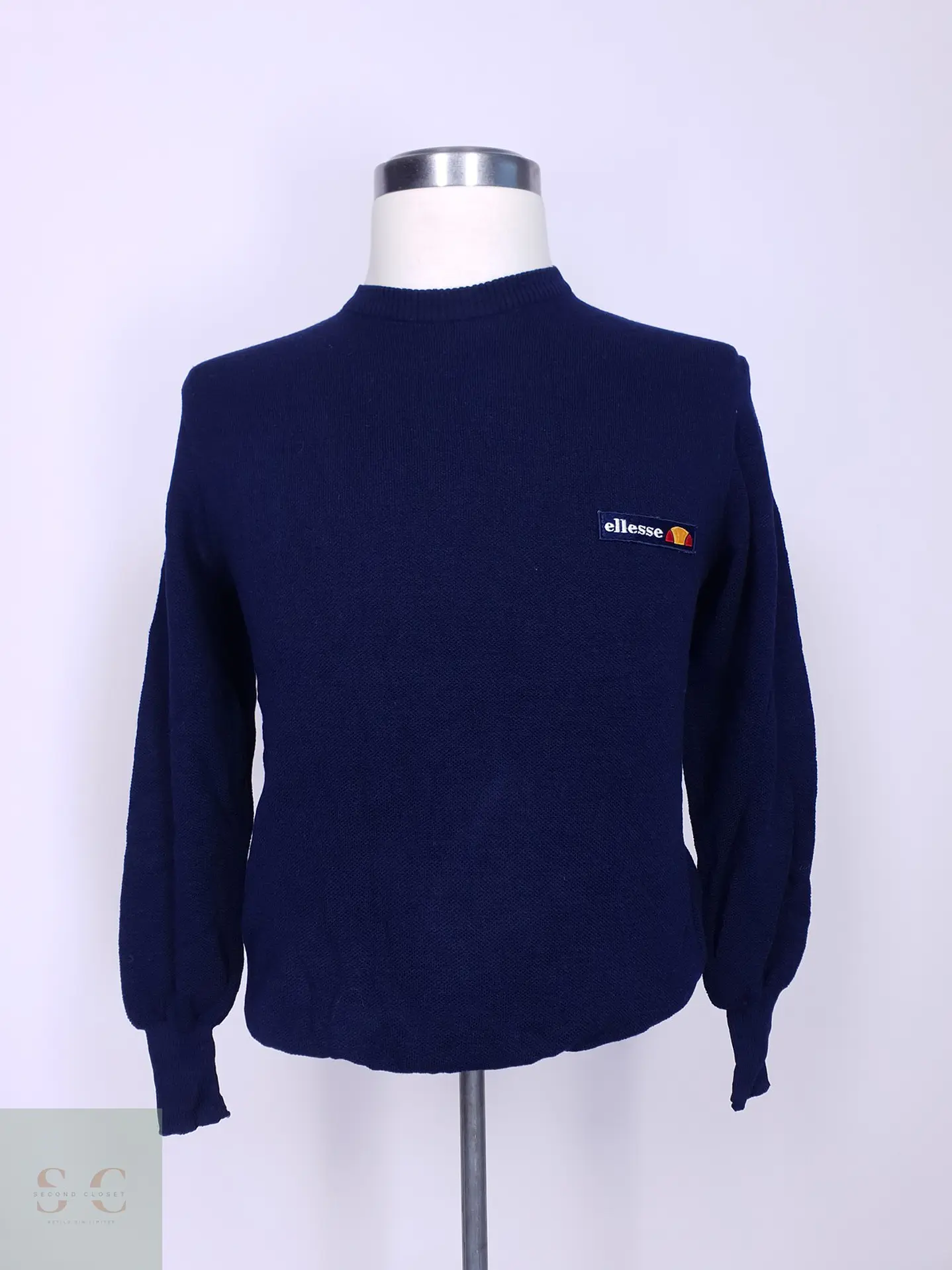 Suéter de Pura Lana Virgen Cuello Redondo Ellesse Made in Italy Talla SM 2
