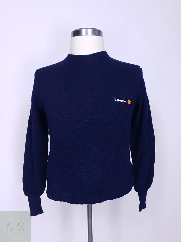 Suéter de Pura Lana Virgen Cuello Redondo Ellesse Made in Italy Talla SM 2
