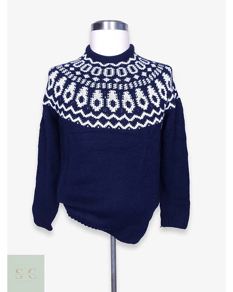 Suéter Estilo Nórdico Fair Isle The British Jumper Company Talla ML
