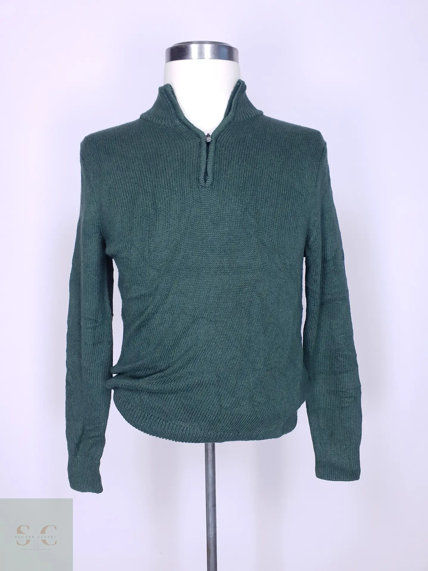 Suéter Tejido Cuello Medio Cierre Verde Sonoma Goods for Life Talla S 2