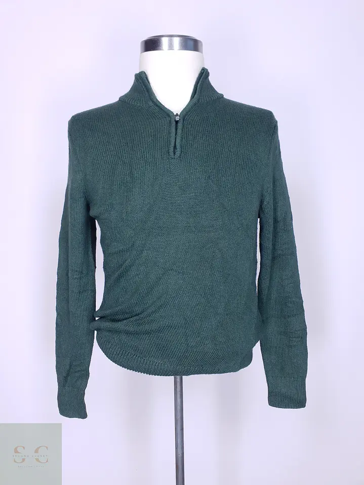 Suéter Tejido Cuello Medio Cierre Verde Sonoma Goods for Life Talla S 2