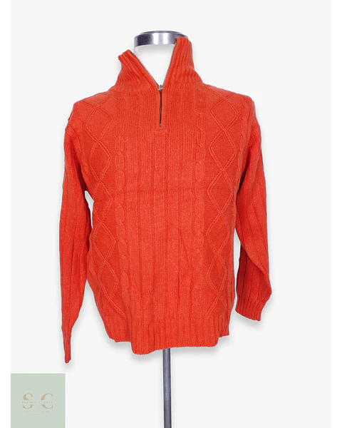 Suéter de Lana con Medio Cierre Samar Classic & Outdoor Talla ML