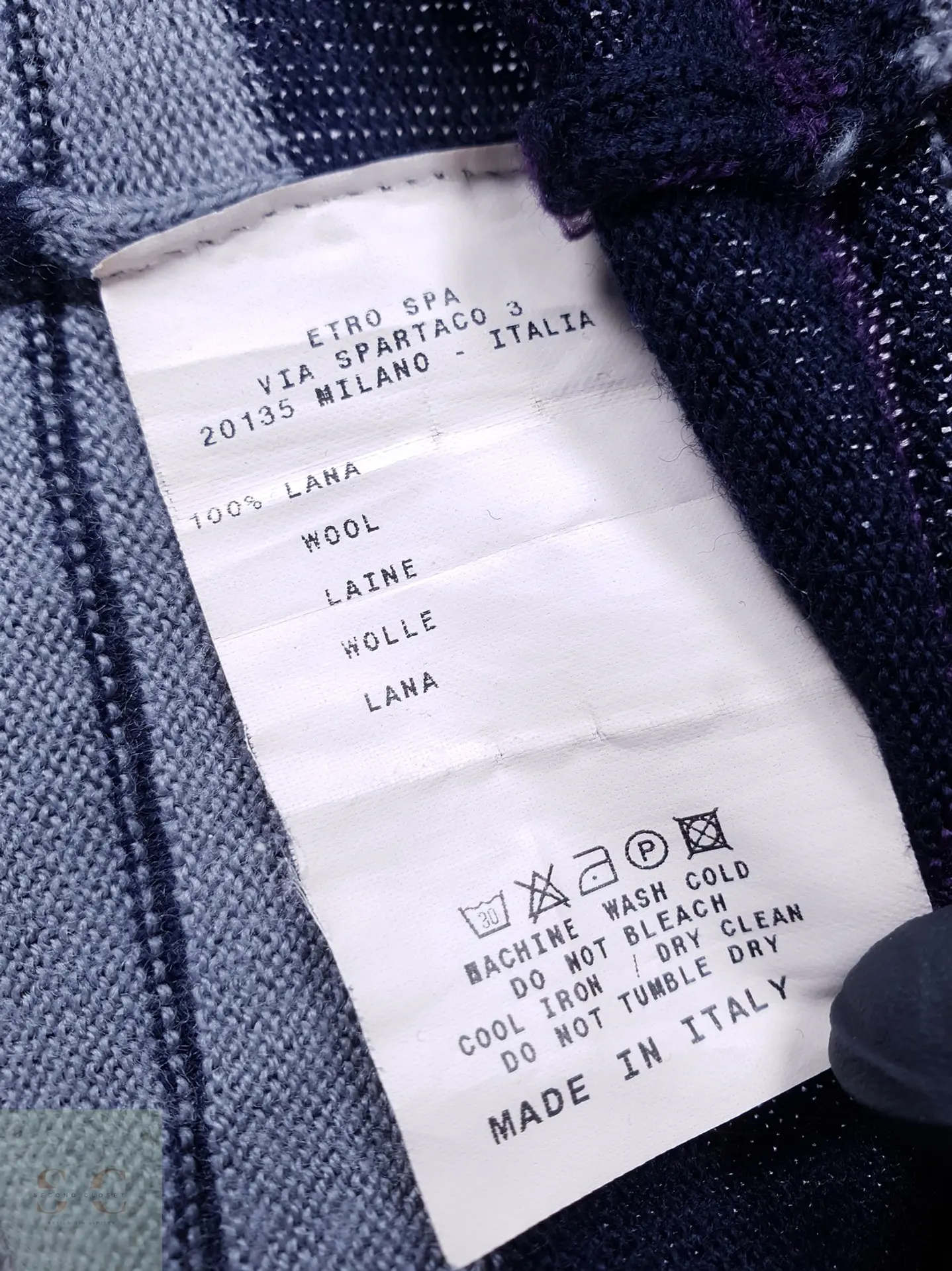 Suéter a Rayas en Pura Lana ETRO Milano Made in Italy Talla ML 4