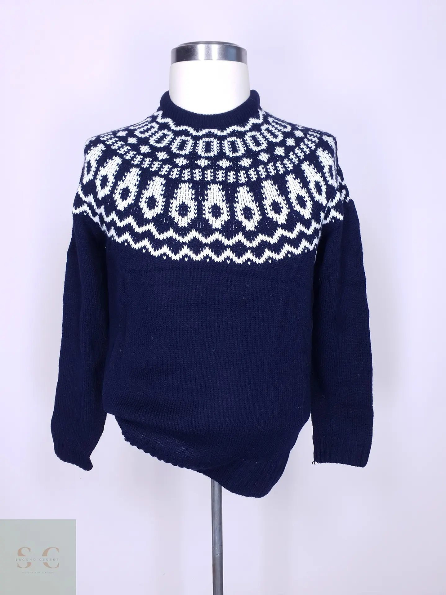 Suéter Estilo Nórdico Fair Isle The British Jumper Company Talla ML 2