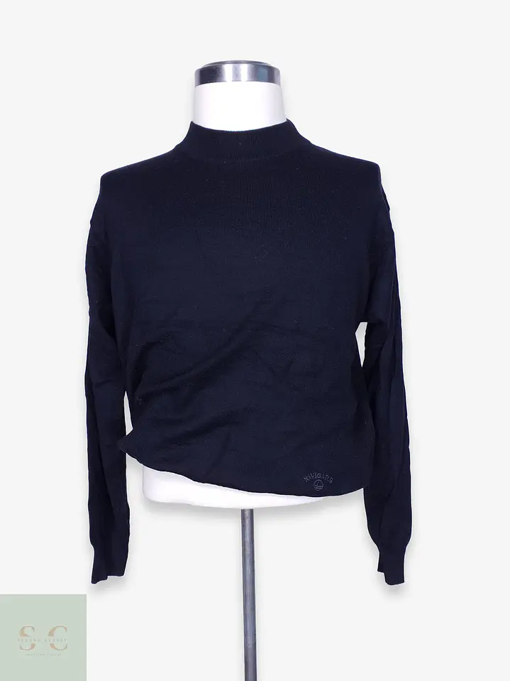 Suéter Mock Neck de Lana Merino Navigare Negro Talla LXL 1