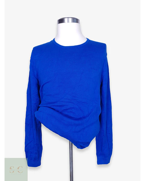 Suéter de Algodón Cuello Redondo Azul Rey s.Oliver Talla LXL