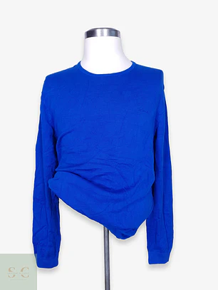Suéter de Algodón Cuello Redondo Azul Rey s.Oliver Talla LXL