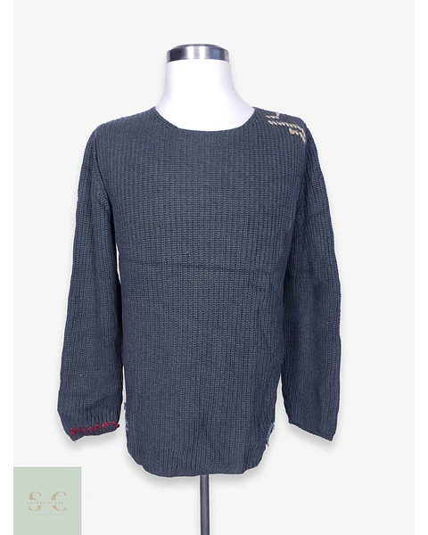 Suéter de Punto Acanalado Verde Musgo Officina36 Talla LXL