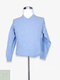 Suéter Celeste de Punto Afelpado con Cuello en V Sisley Talla M - Miniatura 1