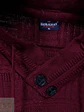 Suéter de Punto Estructurado con Cuello Cruzado Haskalkan Burdeos Talla M - Miniatura 3