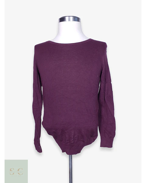 Suéter Liviano Cuello Redondo Burdeos Amazon Essentials Talla SM