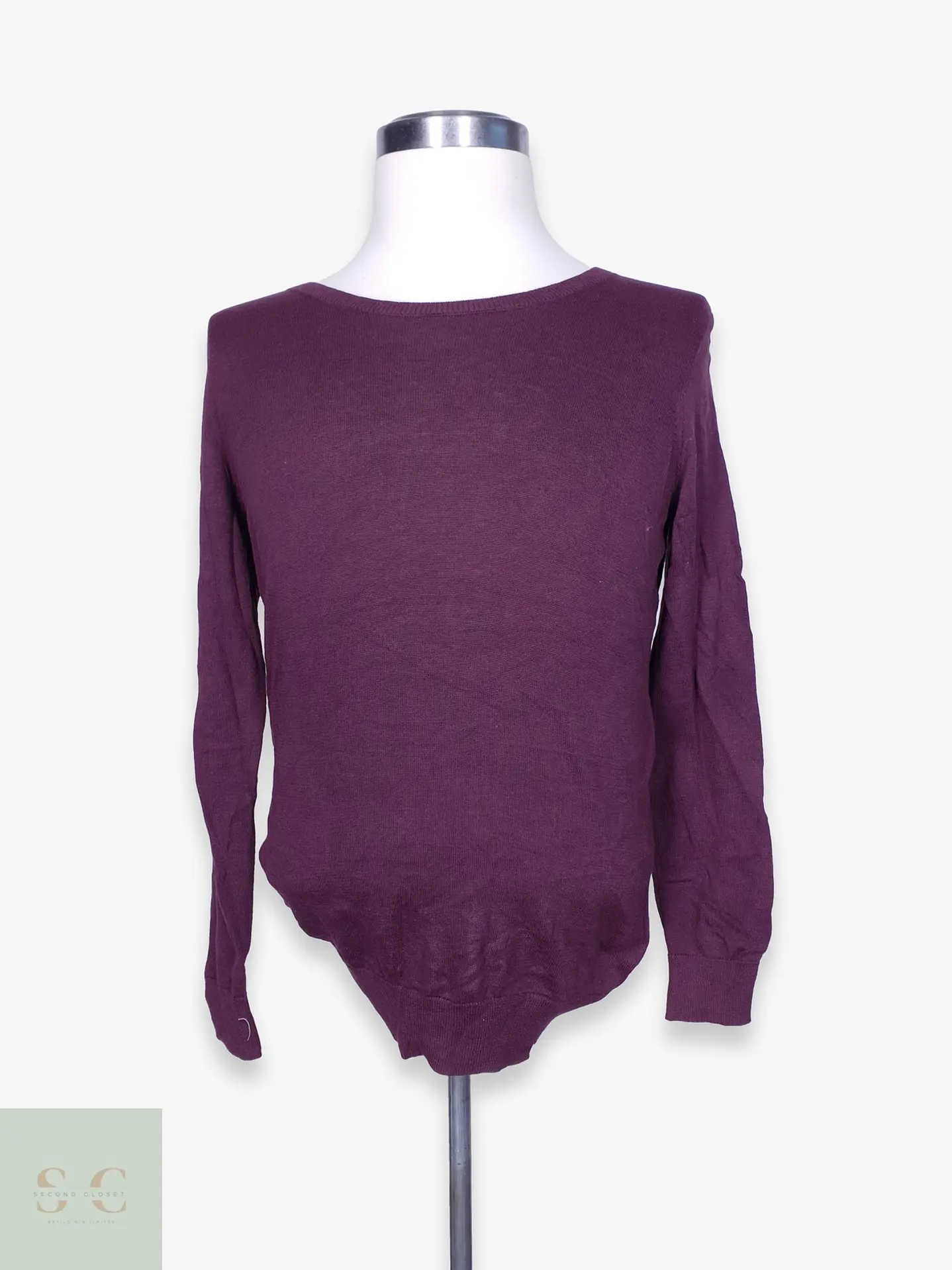 Suéter Liviano Cuello Redondo Burdeos Amazon Essentials Talla SM 1