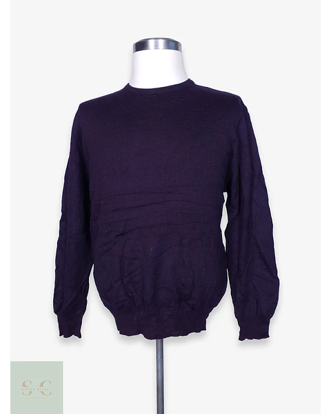 Suéter Cuello Redondo de Lana Merino Sail Club Talla LXL