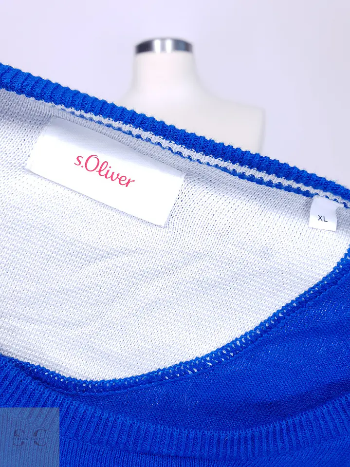 Suéter de Algodón Cuello Redondo Azul Rey s.Oliver Talla LXL 3