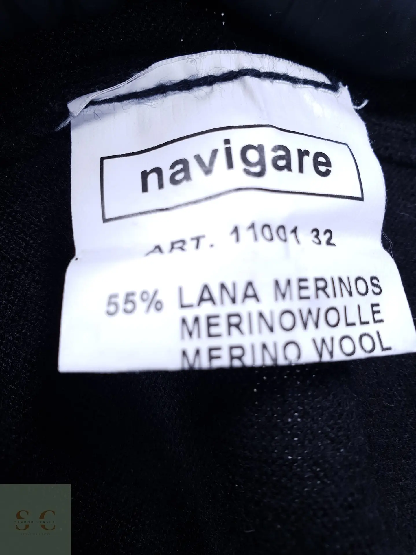 Suéter Mock Neck de Lana Merino Navigare Negro Talla LXL 4