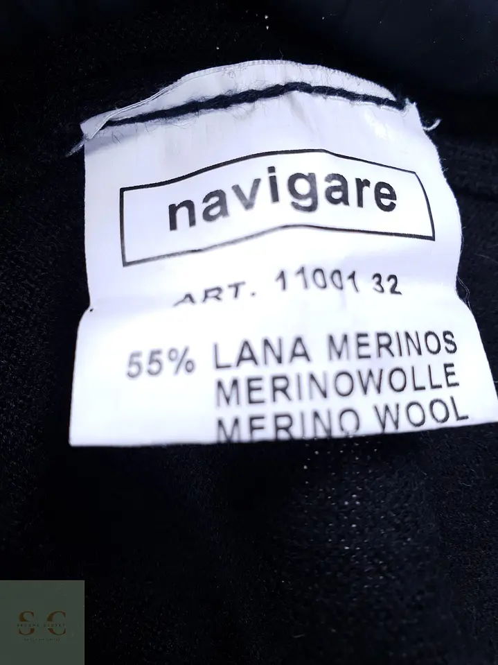 Suéter Mock Neck de Lana Merino Navigare Negro Talla LXL 4