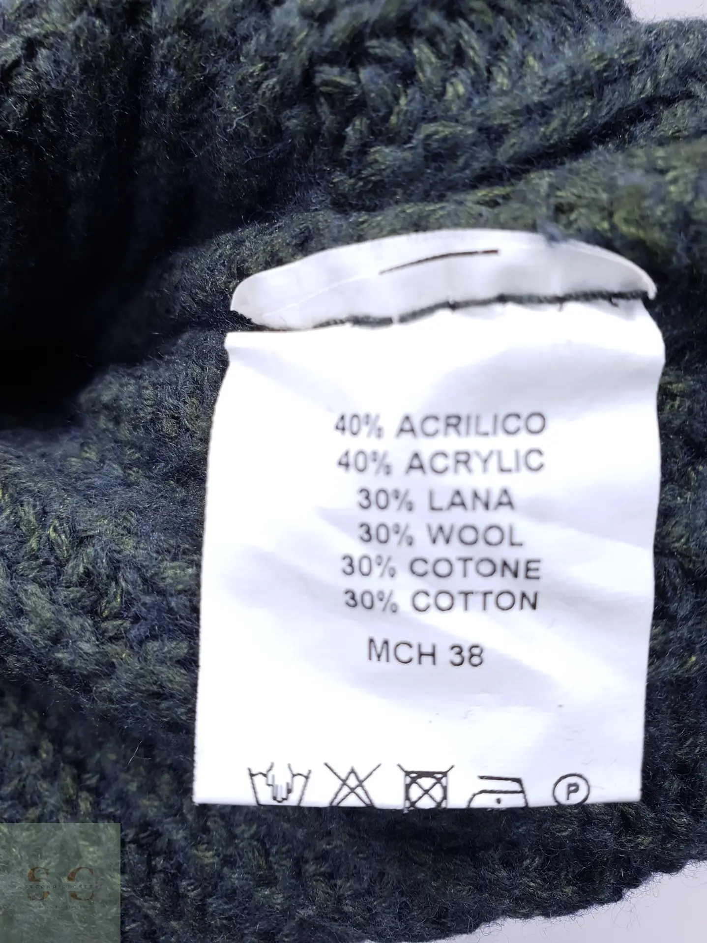 Suéter de Punto Acanalado Verde Musgo Officina36 Talla LXL 4