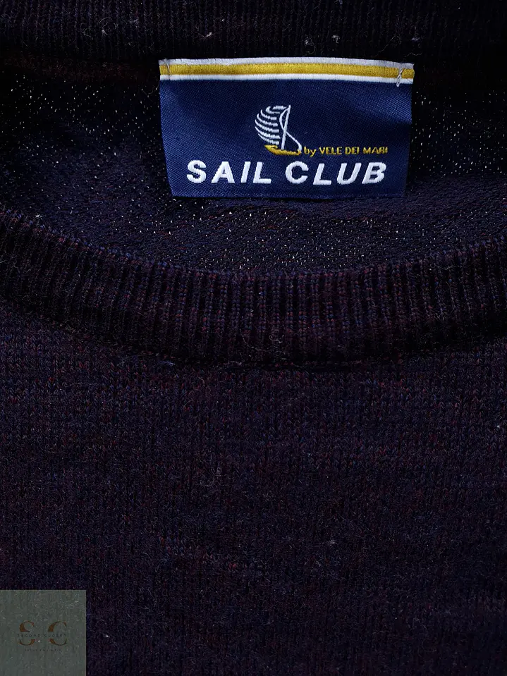 Suéter Cuello Redondo de Lana Merino Sail Club Talla LXL 3