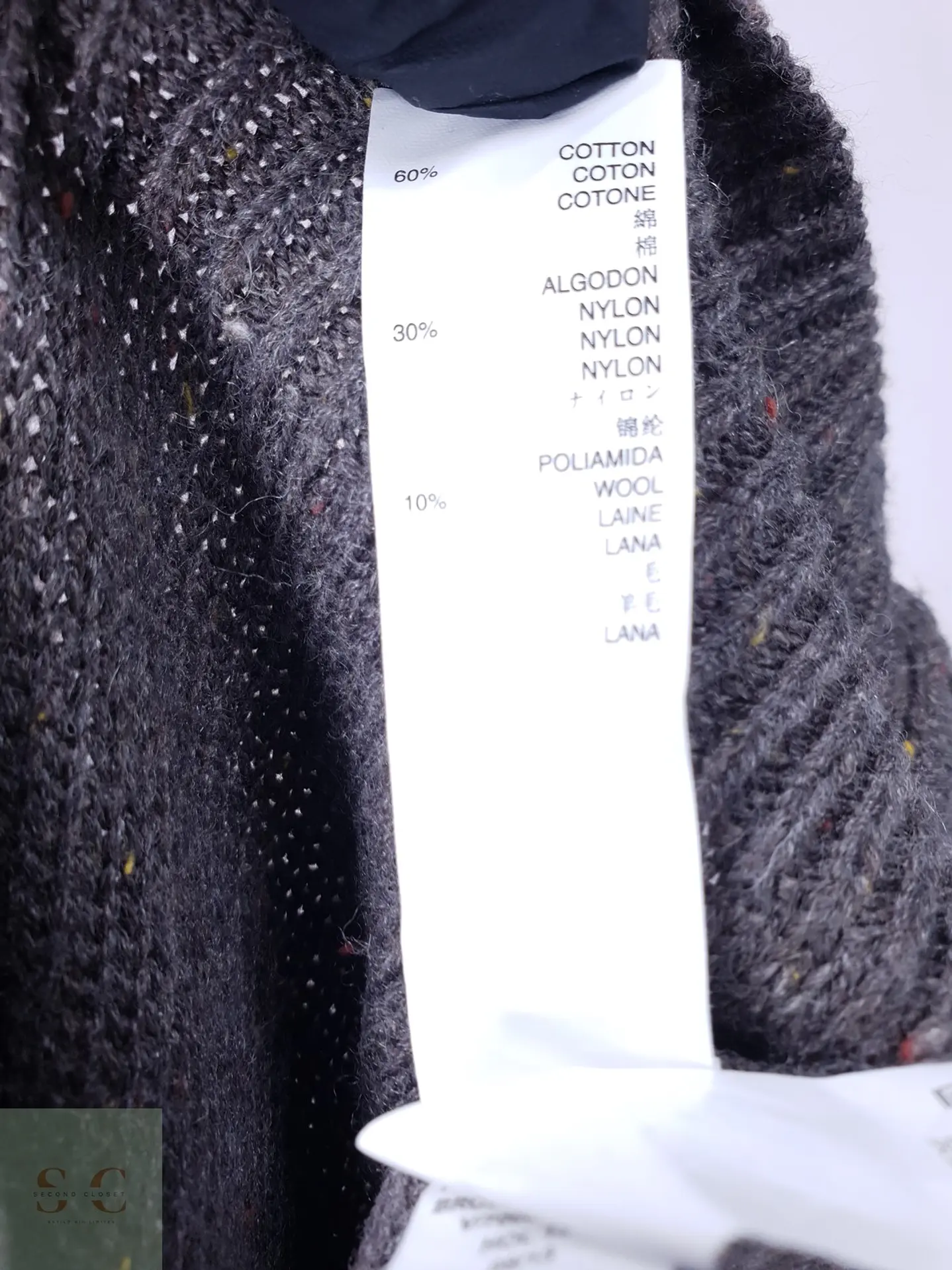 Suéter Henley Moteado en Mezcla de Algodón y Lana Gap Talla L 4