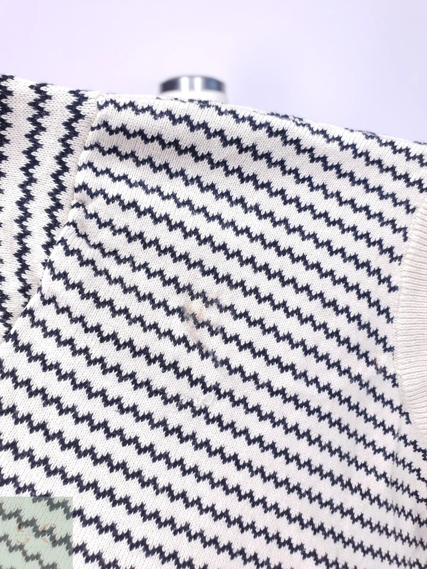 Suéter Tejido en Microdiseño Zigzag Cuello Redondo Selected Homme Talla ML 3