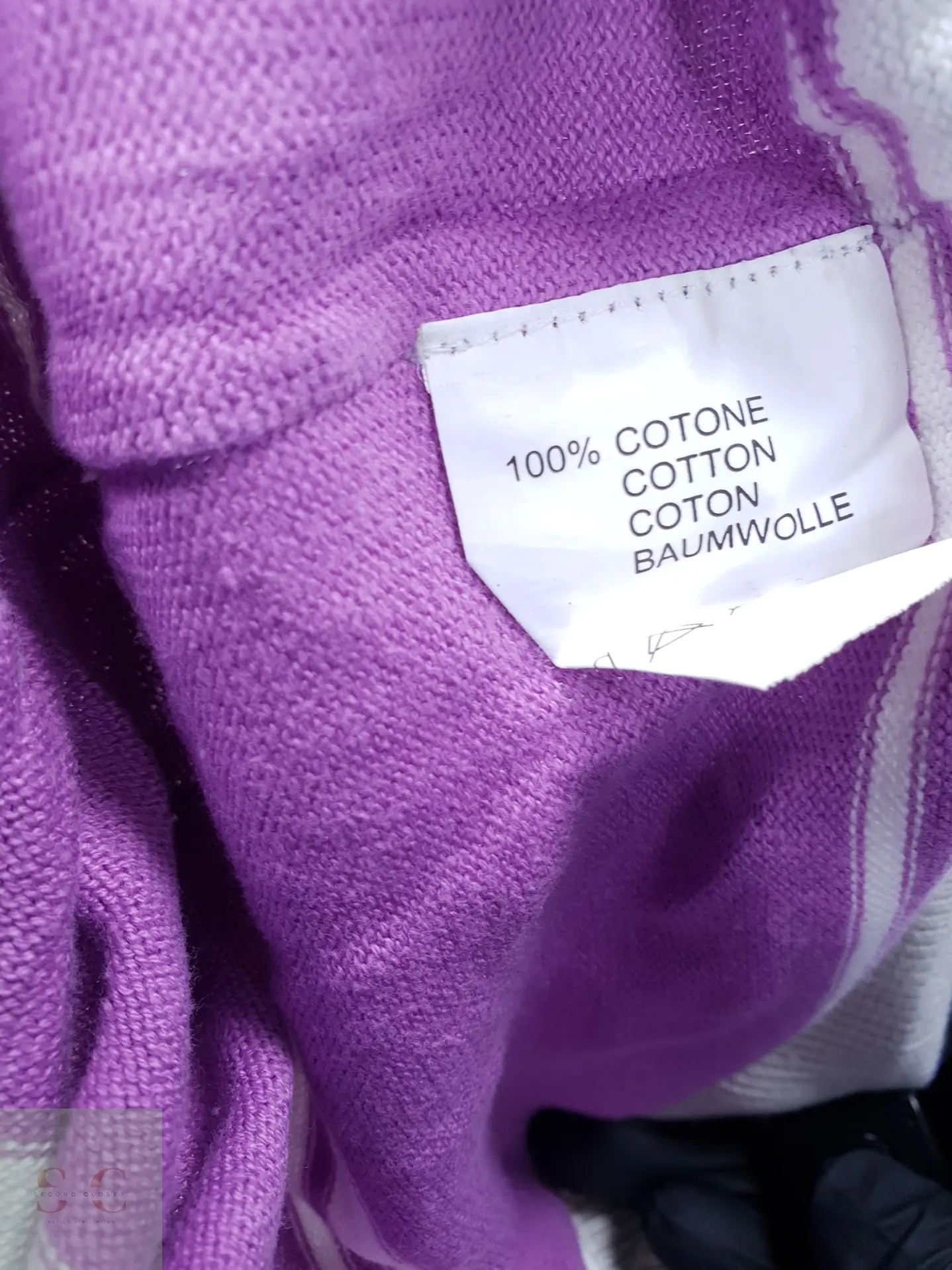 Suéter Tejido a Rayas en Algodón Cuello Redondo Cristiano Girani Talla ML 4